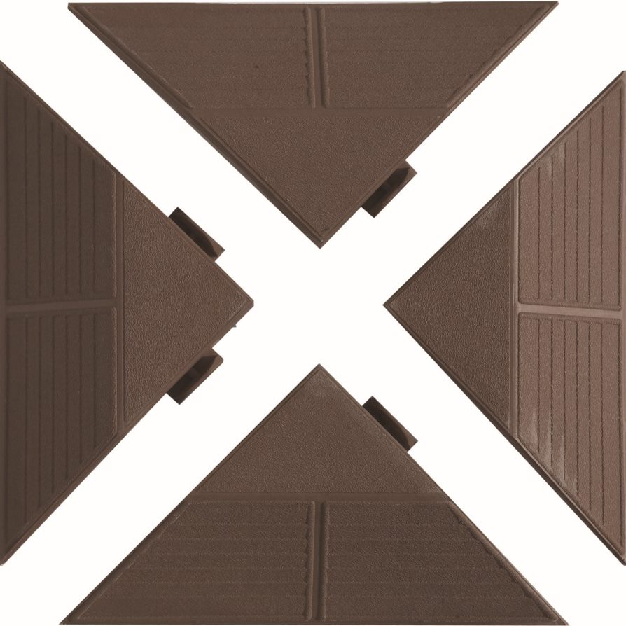angle pour dalle clipsable marron
