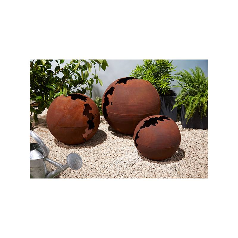 sphere-craquelee-metal-effet-rouille