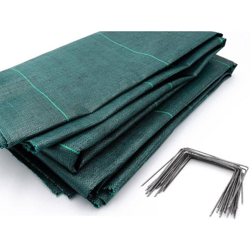 kit-toile-de-paillage-130g-m-avec-agrafes-noir-vert-blanc